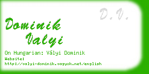 dominik valyi business card